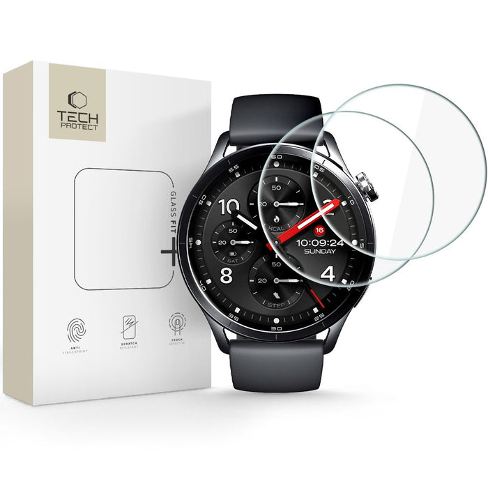 Tech-Protect Glass Fit+ 2 броя закалено стъкло за Xiaomi Watch S5 46 мм
