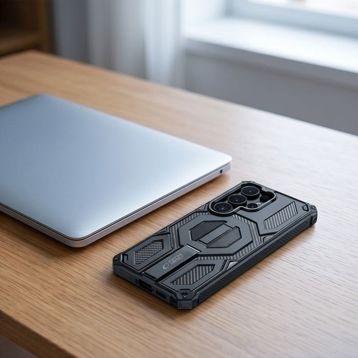 Tech-Protect MagBlast MagSafe калъф + закалено стъкло 2 броя за Samsung Galaxy S26 Ultra - черен