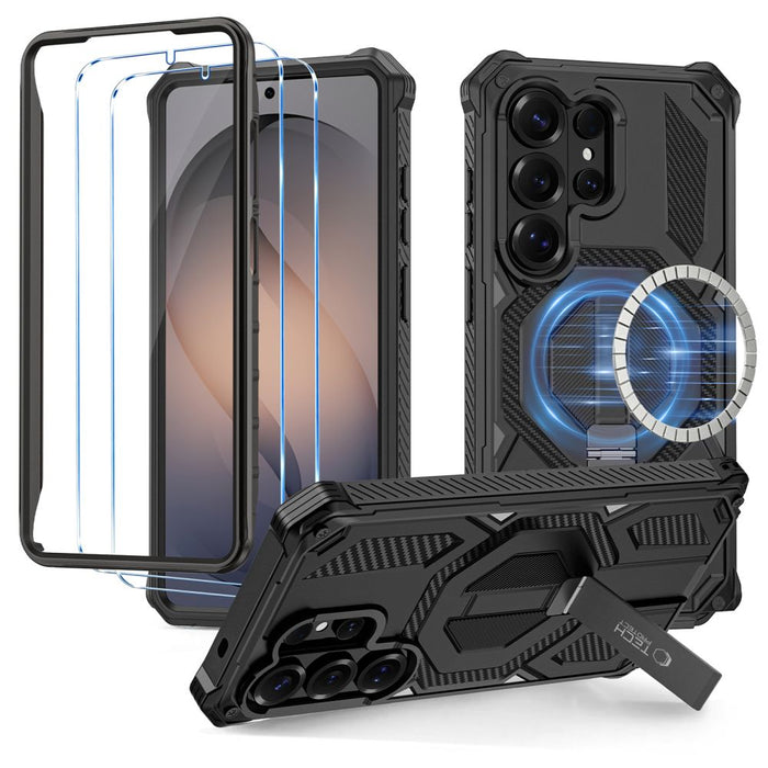 Tech-Protect MagBlast MagSafe калъф + закалено стъкло 2 броя за Samsung Galaxy S26 Ultra - черен
