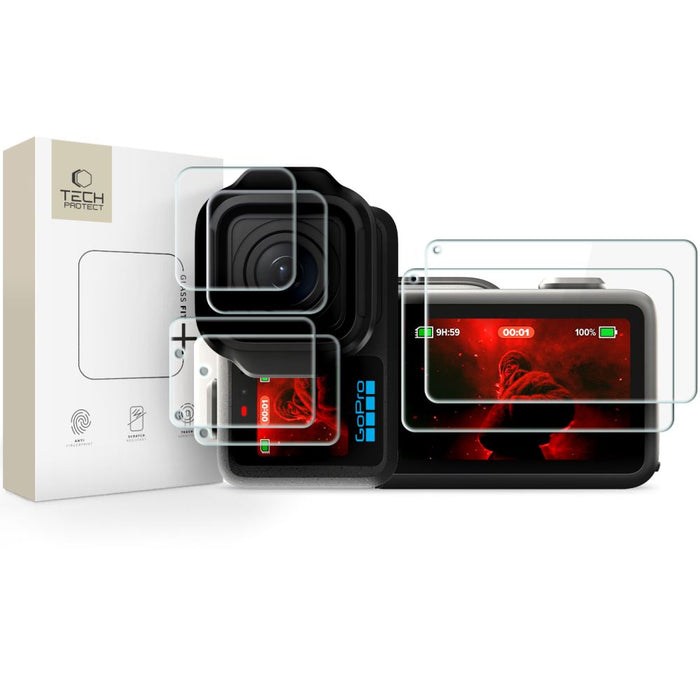 Tech-Protect Glass Fit+ Комплект от 2 стъкла + фолио за GoPro Mission 1 / Pro