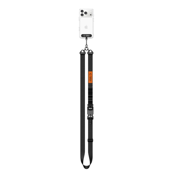 Връзка за телефон Tech-Protect C9S Rope - черно-оранжева