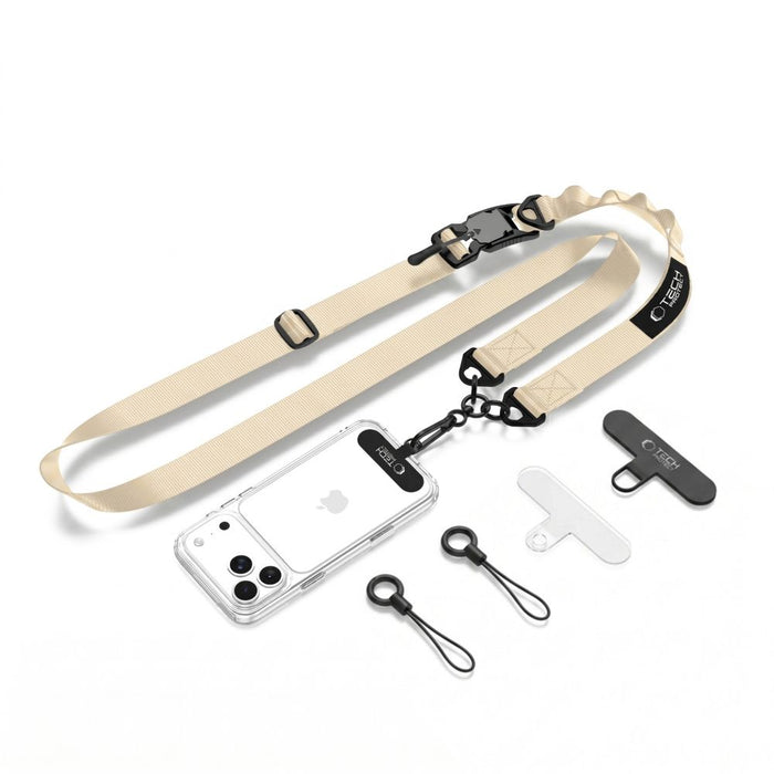 Връзка за телефон Tech-Protect C9S Rope - Бежова