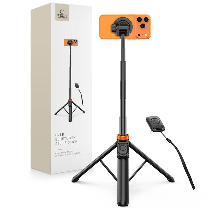 Селфи стик Tech-Protect L03S MagSafe Bluetooth Selfie Stick Tripod - черен