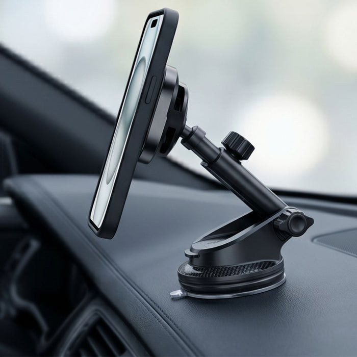 Автомобилен държач Tech-Protect V20 MagSafe за предно стъкло/вентилационен отвор/табло 25W QI2.2 - черен