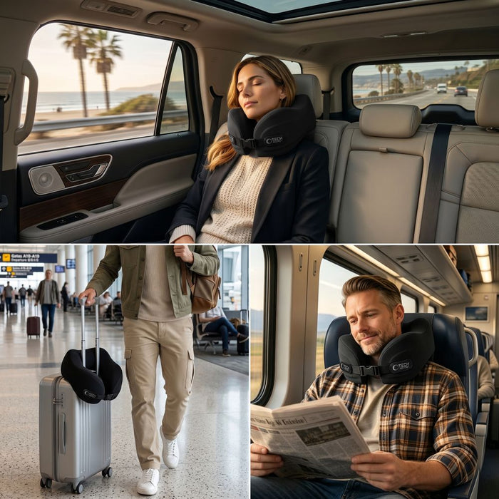Възглавница за пътуване Tech-Protect ComfortRest - черна