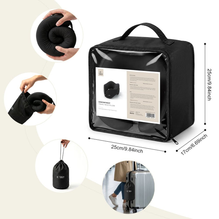 Възглавница за пътуване Tech-Protect ComfortRest - черна