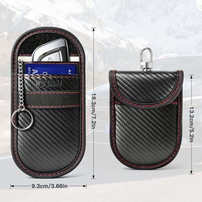 Tech-Protect KLR100 RFID калъф против кражба - черен и червен