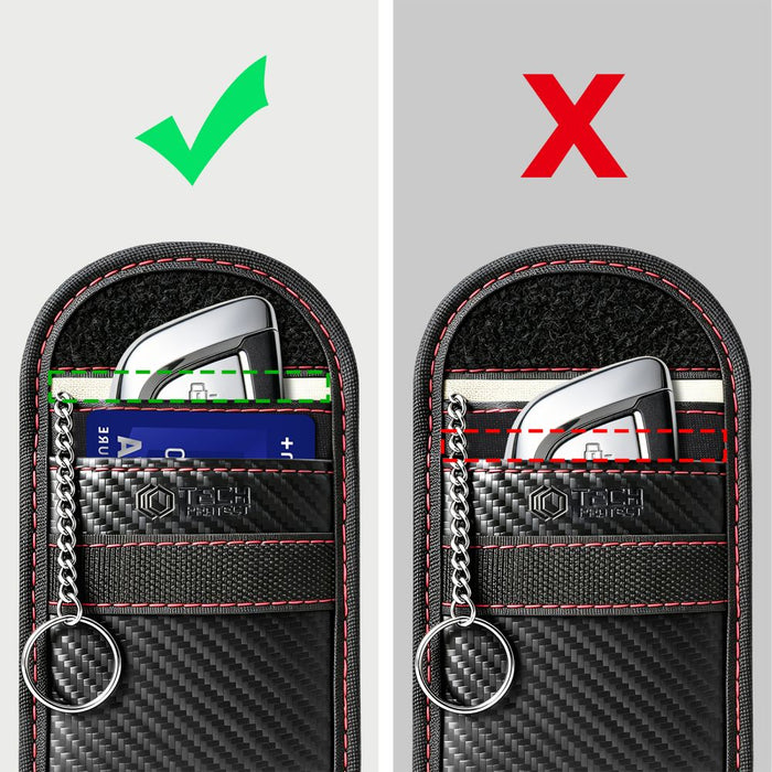 Tech-Protect KLR100 RFID калъф против кражба - черен и червен