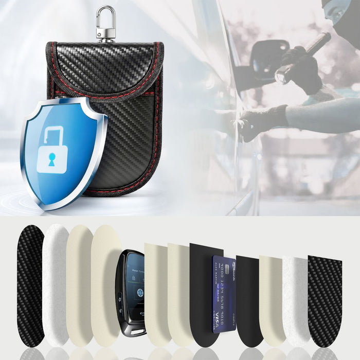 Tech-Protect KLR100 RFID калъф против кражба - черен и червен