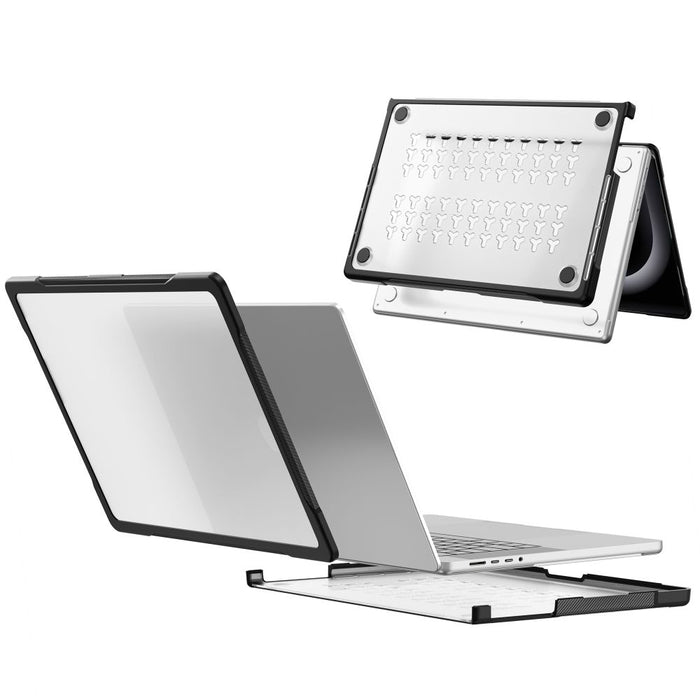 Калъф Tech-Protect Velar за MacBook Pro 14" 2021 / 2023 / 2025 / 2026 - Прозрачен черен