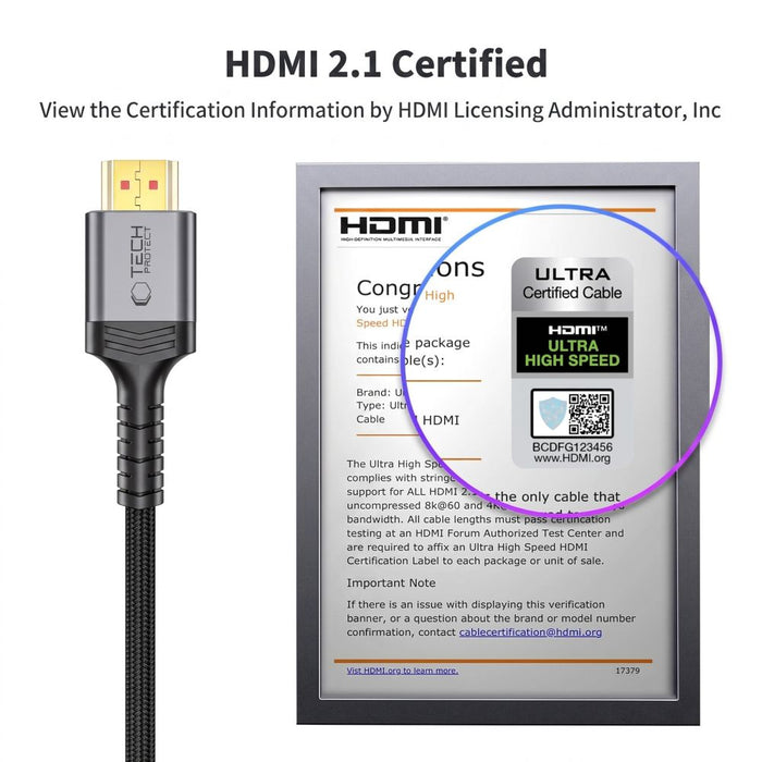 Tech-Protect UltraBoost HDMI 2.1 4K 120HZ / 8K 60HZ кабел 200 см - черен