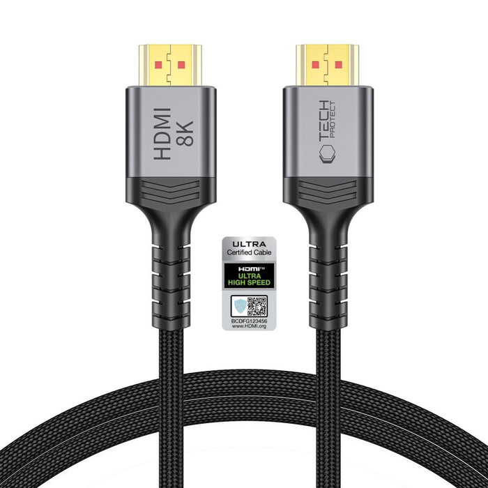 Tech-Protect UltraBoost HDMI 2.1 4K 120HZ / 8K 60HZ кабел 100 см - черен
