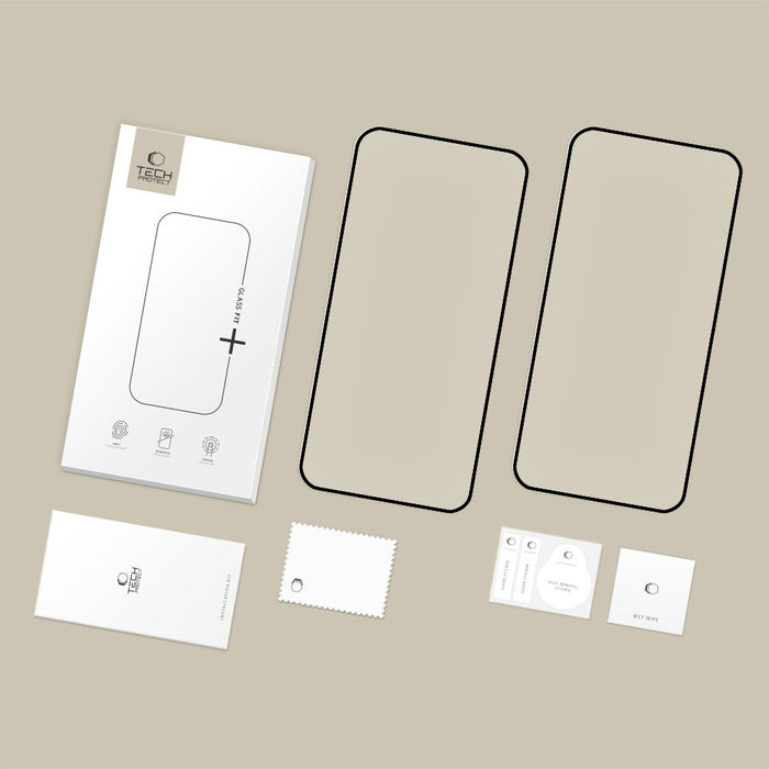 Tech-Protect Glass Fit+ 2 броя закалено стъклено фолио за Samsung Galaxy A27 5G - черно