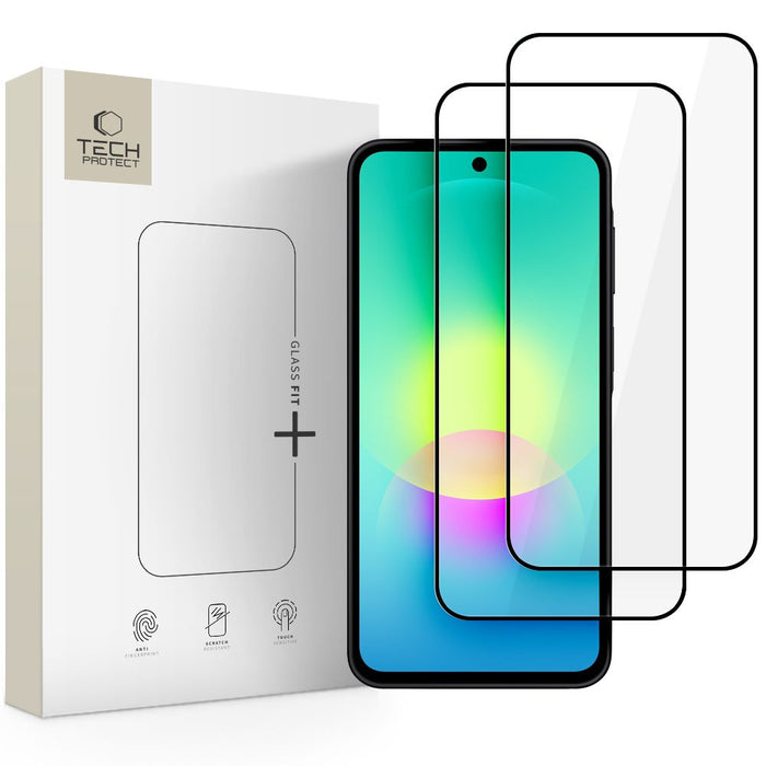 Tech-Protect Glass Fit+ 2 броя закалено стъклено фолио за Samsung Galaxy A27 5G - черно