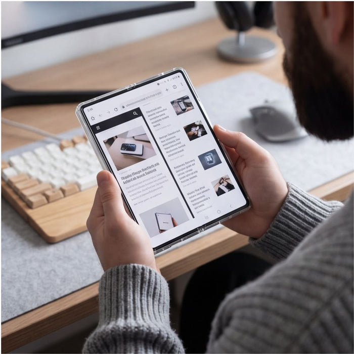 Хибриден калъф Tech-Protect FlexAir за Samsung Galaxy Z Fold 8 Ultra - прозрачен