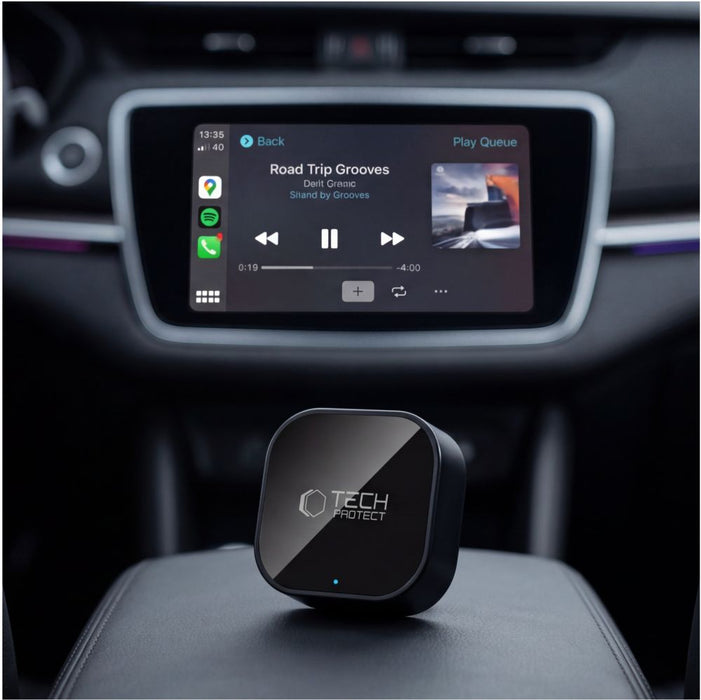 Tech-Protect Ultraboost CA01 USB Bluetooth 5.4 Apple CarPlay / Android Auto адаптер - черен