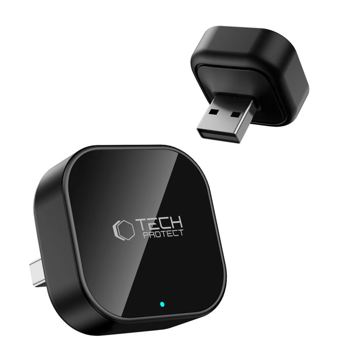 Tech-Protect Ultraboost CA01 USB Bluetooth 5.4 Apple CarPlay / Android Auto адаптер - черен