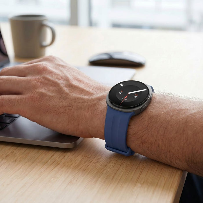 Силиконова каишка Tech-Protect Evo за Samsung Galaxy Watch 40/44/46 мм - тъмносиня