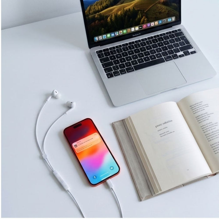 Tech-Protect Ultraboost Core G3 USB-C кабелни слушалки - бели