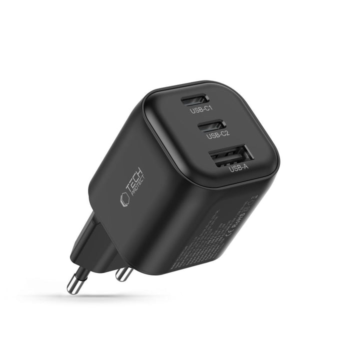 Зарядно за стена Tech-Protect NCA100W-GaN PD 3.2 100W / QC3.0 - черно