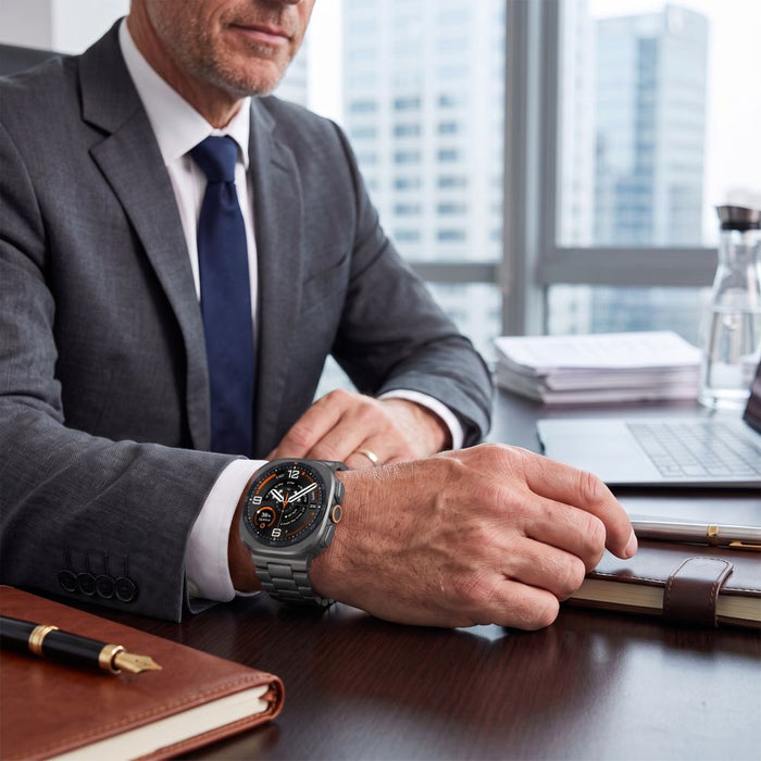 Каишка от неръждаема стомана Tech-Protect за Samsung Galaxy Watch Ultra 47mm - черна