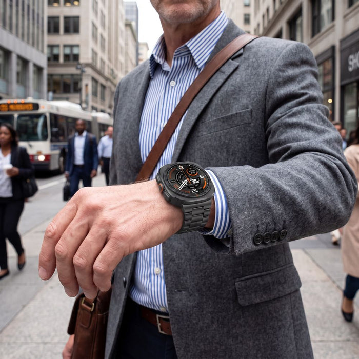 Каишка от неръждаема стомана Tech-Protect за Samsung Galaxy Watch Ultra 47mm - черна