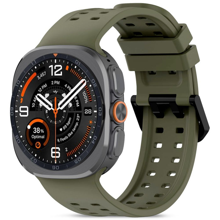 Силиконова каишка Tech-Protect Air за Samsung Galaxy Watch Ultra 47mm - маслиненозелена