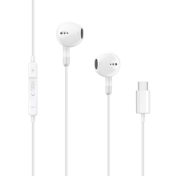 Tech-Protect Ultraboost Core G4 USB-C кабелни слушалки - бели