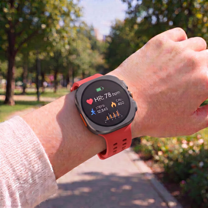 Силиконова каишка Tech-Protect Air за Samsung Galaxy Watch Ultra 47mm - червена