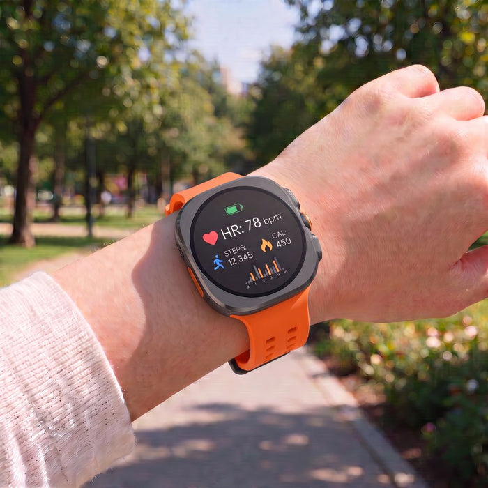 Силиконова каишка Tech-Protect Air за Samsung Galaxy Watch Ultra 47mm - оранжева