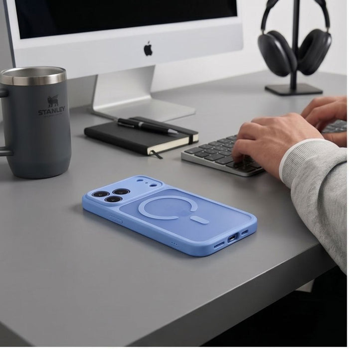 Кейс Tech-Protect BasicMag MagSafe за iPhone 17 Pro / 18 Pro - светлосин матов