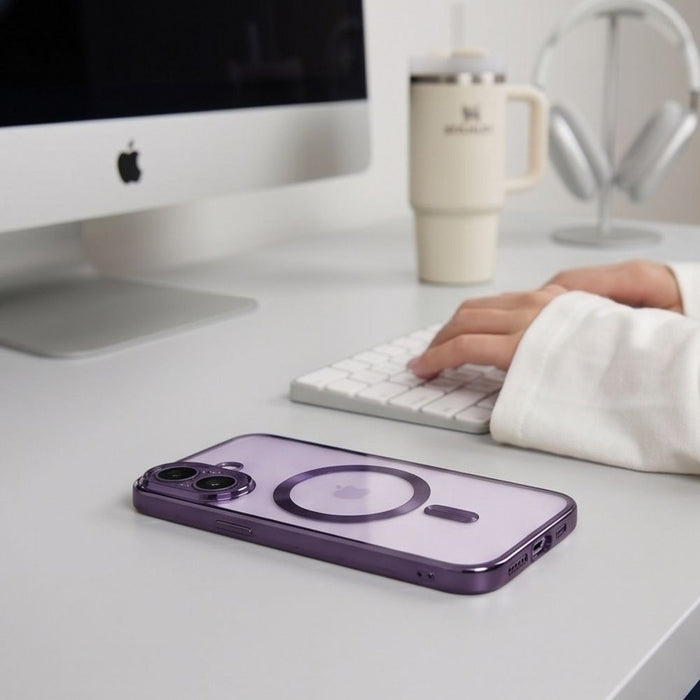 Кейс Tech-Protect MagFlex за iPhone 17 - прозрачен, лилав