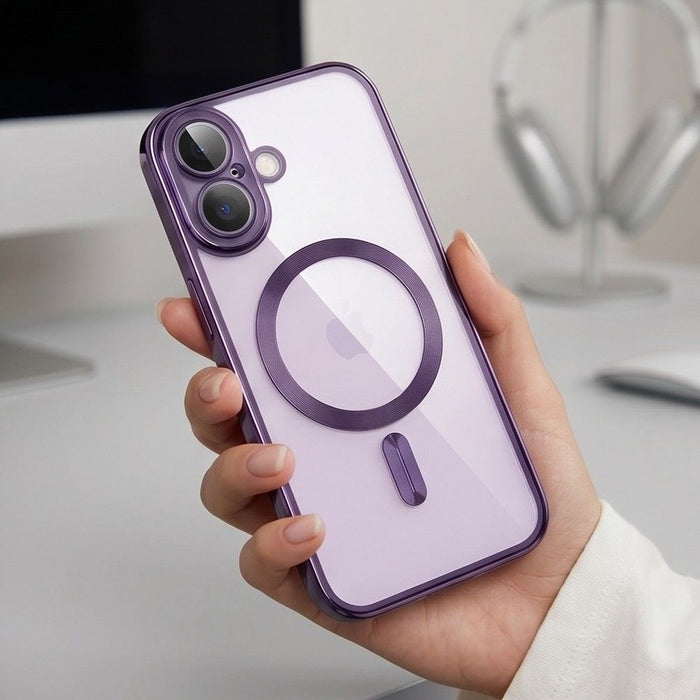 Кейс Tech-Protect MagFlex за iPhone 17 - прозрачен, лилав