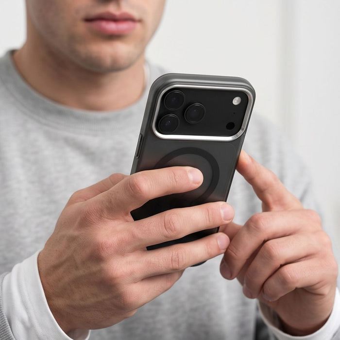 Кейс Tech-Protect MagZero MagSafe за iPhone 17 Pro / 18 Pro - полупрозрачен матов черен