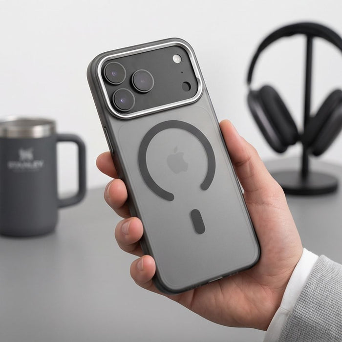 Кейс Tech-Protect MagZero MagSafe за iPhone 17 Pro / 18 Pro - полупрозрачен матов черен