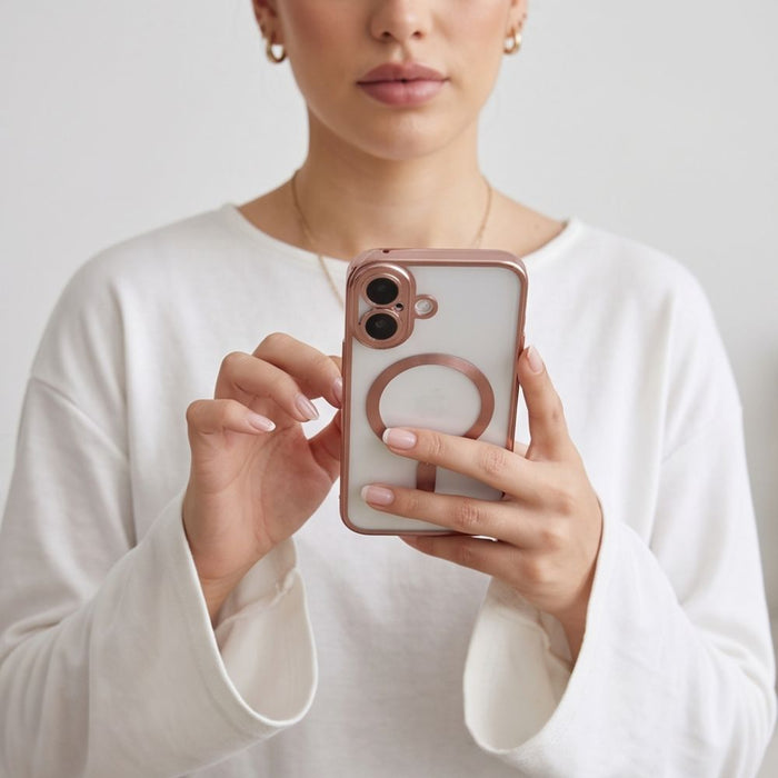 Кейс Tech-Protect MagFlex за iPhone 17 - прозрачен розов