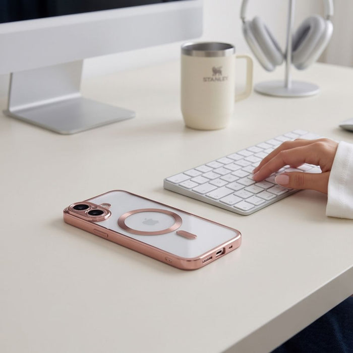 Кейс Tech-Protect MagFlex за iPhone 17 - прозрачен розов