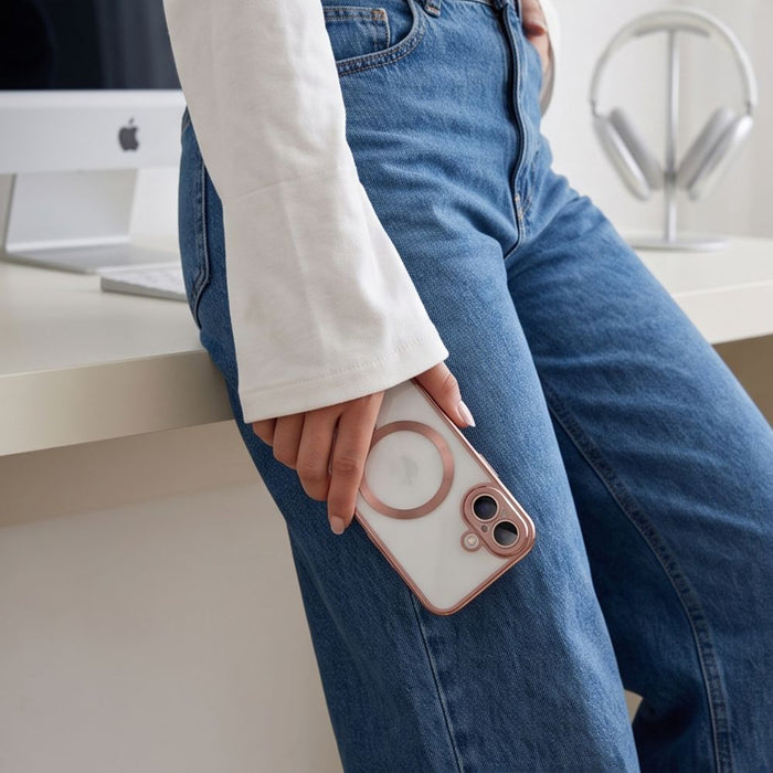 Кейс Tech-Protect MagFlex за iPhone 17 - прозрачен розов