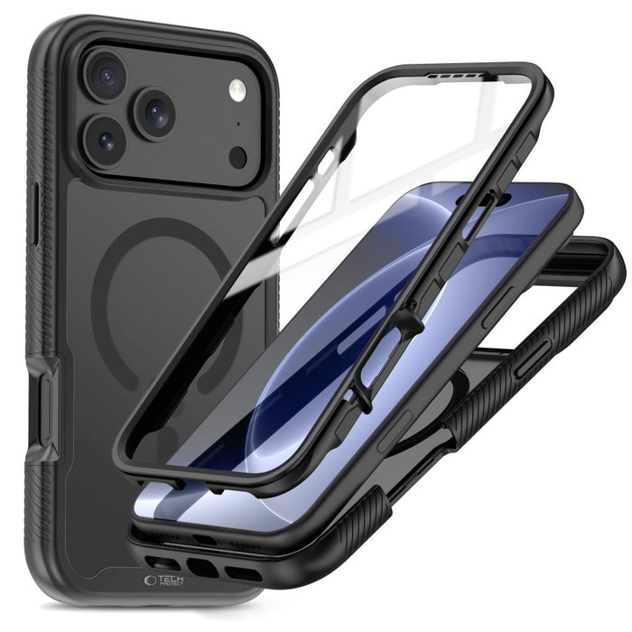 Калъф Tech-Protect Defense MagSafe за iPhone 17 Pro / 18 Pro - матово черен