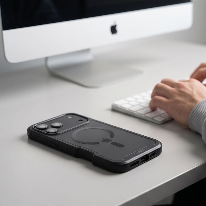 Калъф Tech-Protect Defense MagSafe за iPhone 17 Pro Max / 18 Pro Max - матово черен