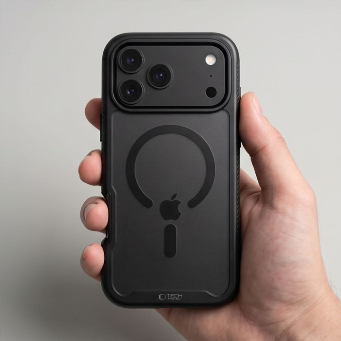 Калъф Tech-Protect Defense MagSafe за iPhone 17 Pro Max / 18 Pro Max - матово черен