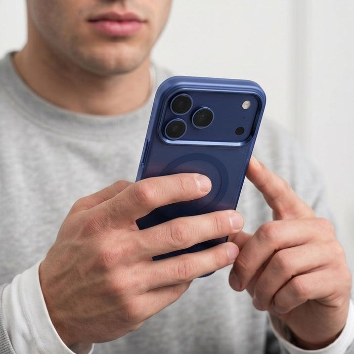 Кейс Tech-Protect MagZero MagSafe за iPhone 17 Pro / 18 Pro - матово тъмносин