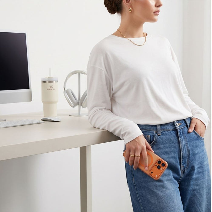 Кейс Tech-Protect MagZero MagSafe за iPhone 17 Pro Max / 18 Pro Max - матово оранжев