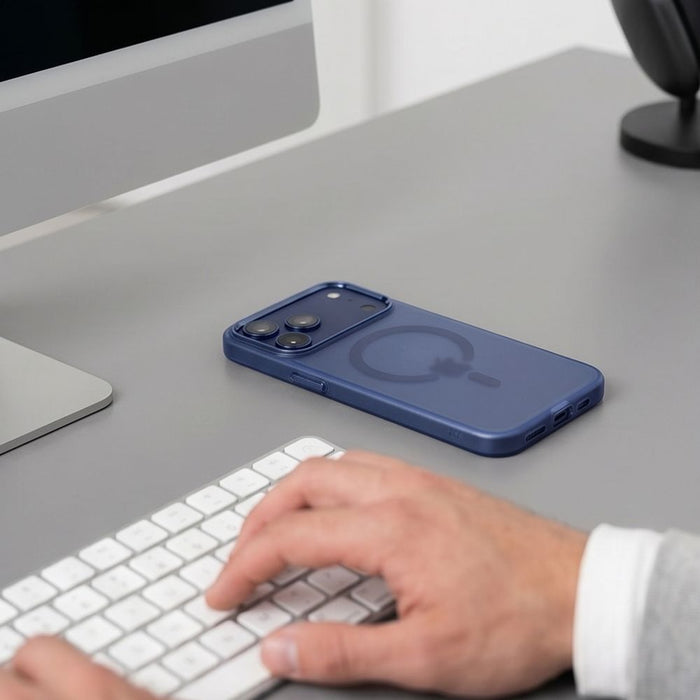 Кейс Tech-Protect MagZero MagSafe за iPhone 17 Pro Max / 18 Pro Max - матово тъмносиньо
