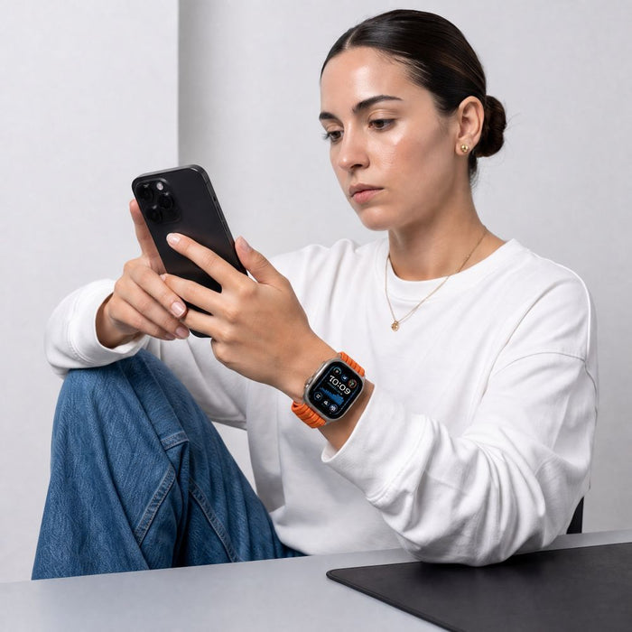 Спортна каишка Tech-Protect Nylon за Apple Watch 44 / 45 / 46 / 49 мм - оранжева