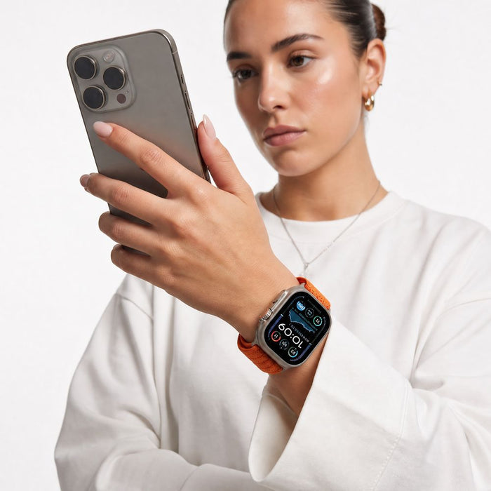 Спортна каишка Tech-Protect Nylon за Apple Watch 44 / 45 / 46 / 49 мм - оранжева