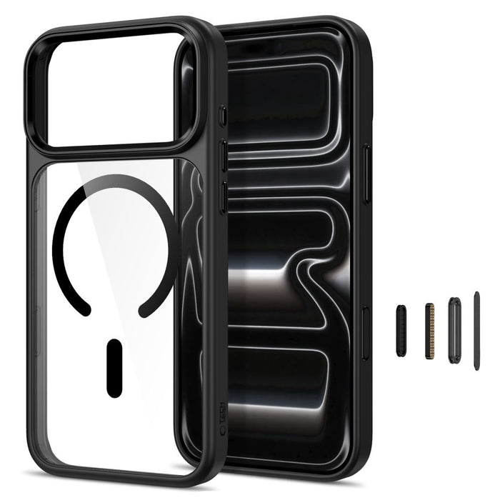 Кейс Tech-Protect Magmat Magsafe CC за iPhone 17 Pro / 18 Pro - прозрачен черен