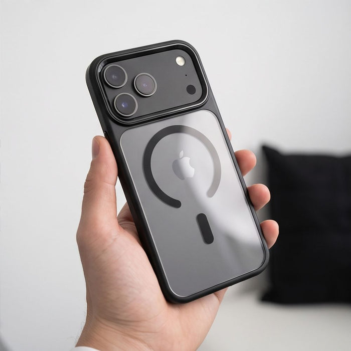 Кейс Tech-Protect Magmat Magsafe CC за iPhone 17 Pro Max / 18 Pro Max - прозрачен, черен