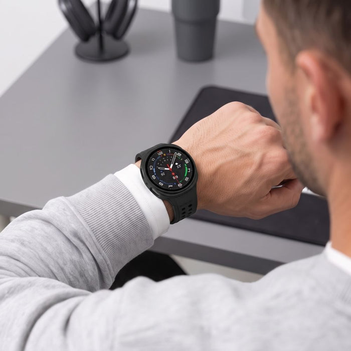 Tech-Protect Defense калъф за Samsung Galaxy Watch 44mm, 2 броя - черен, прозрачен, матов