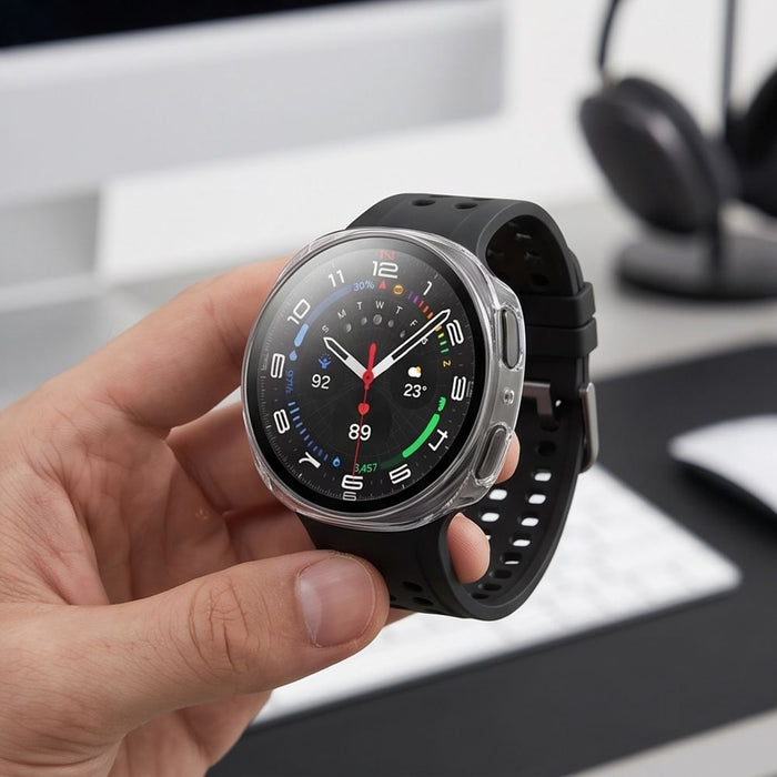 Tech-Protect Defense калъф за Samsung Galaxy Watch 44mm, 2 броя - черен, прозрачен, матов
